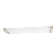 Hampton Bay Regency 4 Light Brushed Nickel T8 Fluorescent Ceiling Light Hbf1232 35 The Home Depot Fluorescent Light Fluorescent Light Fixture Ceiling Lights
