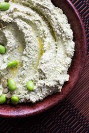 Edamame And Pumpkin Seed Hummus Hummus Rezept Edamame Kurbiskerne