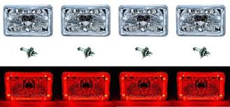 Octane Lighting 4x6 Red Led Halo Angel Eye Halogen Headlight Headlamp Bulbs Crystal Clear Set Review Valentinsdndrejew