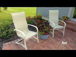 If You Have Patio Furniture Which Accepts Mesh Sling Fabric And The Fabric Needs To Be Replaced You Ma Diy Outdoor Seating Outdoor Chairs Diy Outdoor Furniture