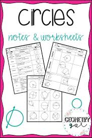 Circles Guided Notes And Worksheets High School Geometry Notes High School Math Activities Secondary Math