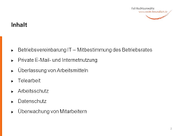 Die It Betriebsvereinbarung In Der Praxis Ppt Herunterladen