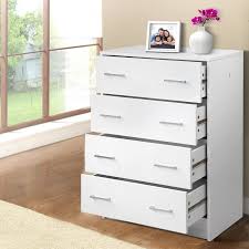 Bedroom storage cabinets with drawers. Artiss 4 Chest Of Drawers Tallboy Dresser Bedroom Storage Cabinet Table White Buy Tallboys Dressers 9350062126615