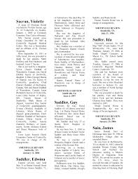 Sacran, Violette Saddler, Edwina Saddler, Guy Sadler, Ida Sain, James