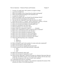 Iupac guidelines and rationale for their use. Review Questions Chemical Names And Formulas
