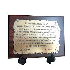 Diana, 8 мая 2007 в развитие детей. Placheta Metalex Orizontala Personalizata Pe Suport De Lemn Cadou Pentru Tata Magazinudegravura Ro