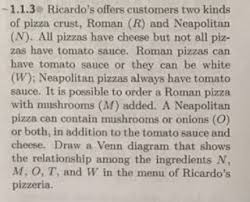 Pizzeria why not oradea , livrari la domiciliu in oradea. Solved 1 1 3 Ricardo S Offers Customers Two Kinds Of Pizz Chegg Com