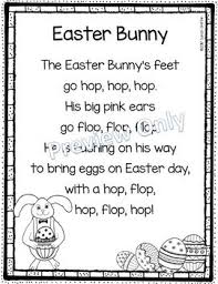 Easter Bunny Printable Poem For Kids Kindergarten Poems Easter Poems Easter Preschool