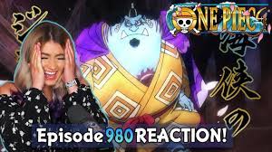 In a world mystical, there have a mystical fruit whom eat will have a special power but also have greatest weakness. Jinbei One Piece Episode 980 Reaction Review Youtube