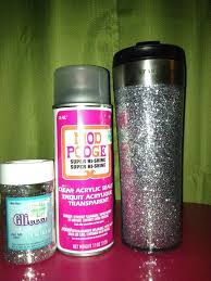 Starbucks Glitter Travel Mug Spray Clear High Shine Mod Podge To The Outer Cup Add Your Choice Of Craft Glitter Shak Tumbler Cups Diy Diy Tumblers Diy Cups