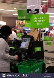 Asda Supermarket Self Checkout Surrey England Stock Photo In 2020 Asda Supermarket Surrey England Supermarket