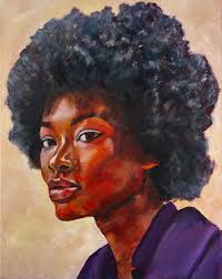 Portrait of a woman in purple