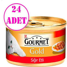 gourmet gold parca sigir etli kedi konservesi 85 gr 24 adet amazon pet center gurme konserve somon