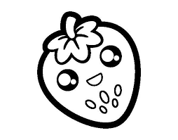 In this video you can learn strawberry coloring and drawing easy step by step with color. Easy Food Easy Kawaii Coloring Pages Novocom Top