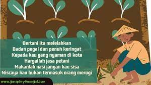 Buatlah puisi tentang jasa petani minimal 4 bait. Kumpulan Contoh Puisi Petani Sawah Padi Dan Desa Yang Menginspirasi Guru Penyemangat