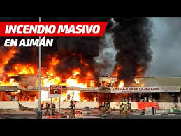 #vigilidelfuoco al #incendio en campus san joaquin y me asusta pensar que otra vez estan destruyendo a nuestro pais. Incendio En Ajman Un Mercado Se Consume En Llamas En Los Emiratos Arabes Unidos Youtube