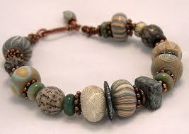 Polymer Clay Copper Gemstones Bracelet Polymer Clay Bracelet Polymer Clay Jewelry Polymer Clay Necklace