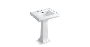 Pedestal sink and toilet combo, description: K 2238 8 Memoirs Pedestal Sink With Classic Design 8 Inch Centers Kohler