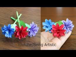How To Make Small Paper Flower Diy Handmade Craft Paper Craft Youtube Paper Flowers Paper Flowers Diy Diy Flowers