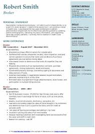 Scripts included along with package¶. Broker Resume Samples Qwikresume