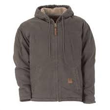 berne greystone sherpa lined sanded hooded work jacket