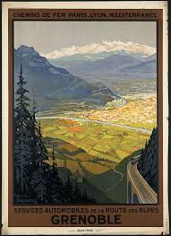 Grenoble Services Automobiles De La Route Des Alpes Avec Images Affiche De Voyage Affiches Imprimees Carte Postale