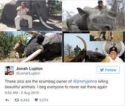 Jimmy john's is trending on twitter, and it's not because of the chicken sandwich wars or its free house contest. Jimmy John S Ceo Targeted By Anti Hunters For Hunting Photos Sporting Classics Daily