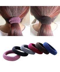 Hair Elastics Tie Stretch Ponytail Band Thick Hairs Elastics 6 Pcs Mixed Cv187hm88t7 Thick Hair Styles Hair Accessories Hair Elastics