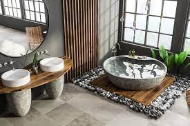 .de bain traditionnel, revêtement en pierre naturelle, moderne, élégant, coloré ou encore métallisé, vous trouverez forcément un carrelage qui s'adapte à vos envies avec une expérience reconnue de plus de 35 ans, bati centre est le grand expert du carrelage pour salle de bain en région parisienne. La Salle De Bains Pierre Pour Une Ambiance Chic Naturelle Ou Rustique