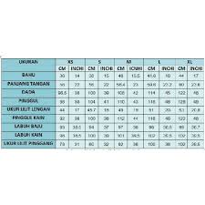Sizing Chart For Dhia Cotton Kurung Everything Else Others