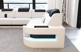 Ragusa Sofa U Form In Echtleder Oder Auch Kunstleder Mix