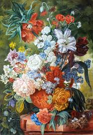 Flowers in a glass vase ambrosius bosschaert the elder. Copy Jan Van Huysum Flowers In A Terracotta Vase Painting By Svetlana Batyrshina
