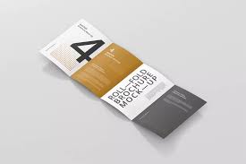 Roll Fold Brochure Mockup Din A4 A5 A6 By Visconbiz On Envato Elements Trifold Brochure Design Brochure Brochures Mockups