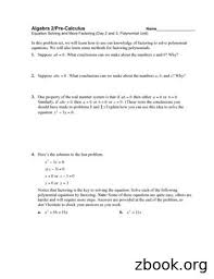 Homework, quizzes , unit tests polynomials amp factoring bell homework 7 1 x 2. Unit 3 Chapter 6 Polynomials And Polynomial Functions Pdf Free Download