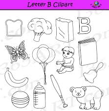 B&w to purple, pink, green, red & every color in between. Letter B Clipart Objects Learning The Alphabets Commercial Clipart