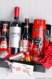 Gift Idea For Him I Think You Re Red Hot Gift Basket Ideas Gift Baskets For Him Bday Gifts For Him Surprise Gifts For Him