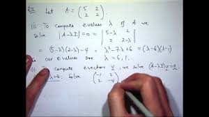 Set up the characteristic equation. Eigenvalues Eigenvectors Example Youtube