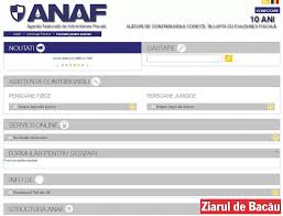 Anaf > asistenţă contribuabili > persoane fizice > legislaţie > legislation. Schimbare La FaÈÄ Pe Site Ul Anaf Ziarul De BacÄu