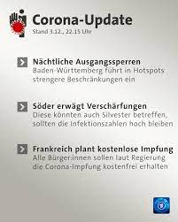 Das verlassen der wohnung ist im zeitraum dieser beschränkung nach angaben des. Tagesschau In Corona Hotspots In Baden Wurttemberg Facebook