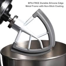 Maybe you would like to learn more about one of these? Flex Edge Beater For Kitchenaid Stand Mixer New Grey Kitchenaid Scraper Paddle With Both Sides Flexible Silicone Edges For 4 5 5 Quart Tilt Head Stand Mixer Mixer Accessory Attachments Stand Mixer Replacement Parts Kitchen