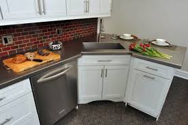 Our tiny kitchen using the ikea corner sink hack came out beautiful with our 24 inch wide appliances. 19 Beautiful And Practical Corner Kitchen Sink Inspirations