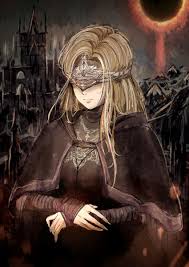 Safebooru 1girl Absurdres Blonde Hair Capelet Commentary Dark Souls Iii Fine Art Parody Fire Keeper Highres Iima Mask Dark Souls Art Dark Souls Dark Souls 3