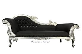 Queen Anne S Revenge Chaise Black Silver Rococo Furniture Luxury Furniture Baroque Furniture