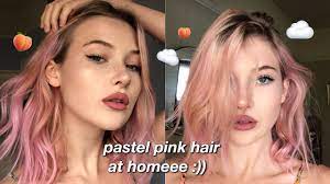 Pastel pink is one of the most popular colors used for hair color. How To Dye Ur Hair Pastel Pink Okaysage Youtube