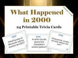 The previous set was 'duh, easy!' let's push the difficulty level a notch higher then. 21st Anniversary 2000 Trivia Cards Wedding Games Etsy Trivia Card Games Trivia Questions