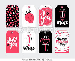 Every template size has the following options: Valentines Day Gift Tag Vector Set Collection Of Hand Drawn Printable Card Templates With Lettering Texture And Love Quotes Canstock
