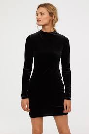 Velour Dress Black H M Us 1 With Images Velour Dress Black Velour Dress Fashion