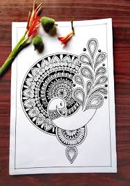 Mandalas are not an art, so you do not need to worry about how they look or whether you are doing them right or wrong. Peacock Mandala Art Mandala Drawing Boho Art Drawings Doodle Art Designs