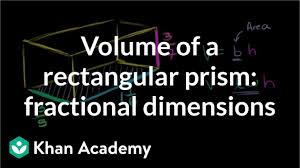 Volume Of A Rectangular Prism Fractional Dimensions Video