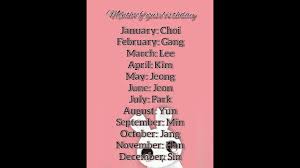 The following list includes bo. How To Make Your Korean Name Base On Your Birthday Youtube